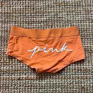 PINK Victoria's Secret Orange Boyshorts